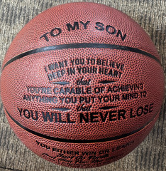 Collector Basketball To My Son Inspirational Motivational Gift Display Ball Love