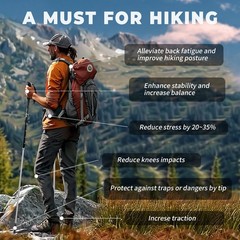 Collapsible Trekking Poles for Hiking – 2 Pack Collapsible Aluminum Walking Stic