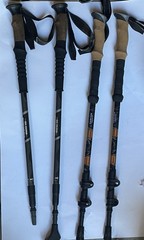 Cascade Mountain Tech Hiking Trekking Poles + Leki Tek-Tech Accessories Lot