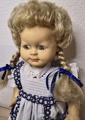 Cute plastic doll Schildkröt Doll 50 cm sleeping eyes collector vintage