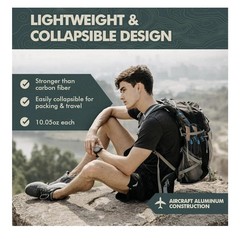 GPTCAMP Walking Sticks,Trekking Poles Collapsible Hiking Poles,Lightweight Foldi