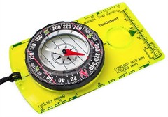TurnOnSport Orienteering Compass | Advanced Scout for Green Orange