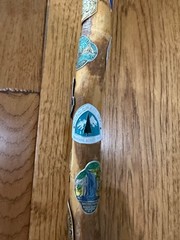 Wooden Hiking Walking Stick 30.5″ With 18 Medallions
