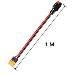 1m 12AWG Solar Cable with For XT60 Male Connector for Generators