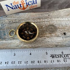 Brass Pocket Compass w/ Optional 27″ Chain & Bag – Gold, Silver, Antique Finish