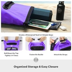 5/10/25/30/40/55L Waterproof Dry Bag- Roll 30L 30l Purple (With Phone Case)