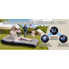 PVC Inflatable Single Sofa Plush Lounge Chair for Hiking Camping Trips