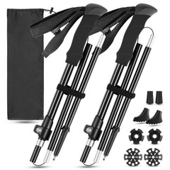 Hiking Poles 2 Pack, Aircraft-Aluminum Alloy Trekking Poles for Hiking, Adjus…