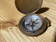 Taylor Gydawl Compass No. 2930 Hunter Case with Square Center Design Circa 1938