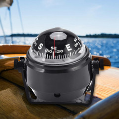 Car Compass Marine Dash Mount, LED Boat Compasses with Adjustable Mounting Brack