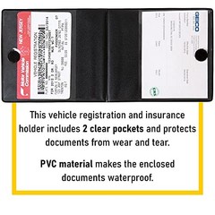 Auto Accessory Document Holder, 2 Pack (Black, PVC, Portable, EZ Pass Truck