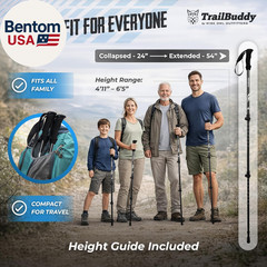 3K Carbon Fiber Hiking Poles – Collapsible Lightweight Trekking Poles for Hiking