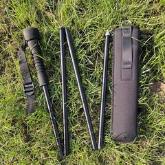 Fold-able Auto Shrinkable Wading Staff Water Depth Safety Warning Sign Coated