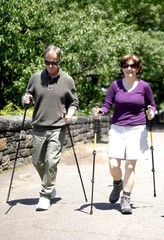 Pro Walker Nordic Fitness, Trekking, and Hiking Poles – One Pair (2 Poles) – …