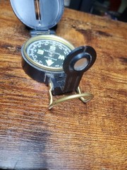 Vintage Precise Pathfinder Engineer Lensatic Compass. Made In Japan.