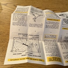 Vintage Polaris Compass Liquid Filled Silva System Hiking Made Sweden