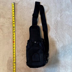 Branded Black Tactical Sling Bag Crossbody MOLLE EDC Utility Shoulder Pack