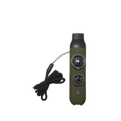 7 in 1 Survival Whistle with For Compass LED Light Magnifier for Outdoor Travel