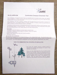 WDC Combination Compass/Clinometer Tool, 50-ICL-MTR-DN, New S2