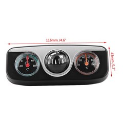 3 In 1 Car Truck Dash Mount Navigation Thermometer Hygrometer TESZ