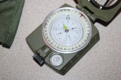 Military Lensatic Prismatic Compass with Pouch Hiking Scout Army Geology Camping