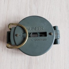 Lensatic Engineer Compass Small Green Vintage Japan Navigation Tool