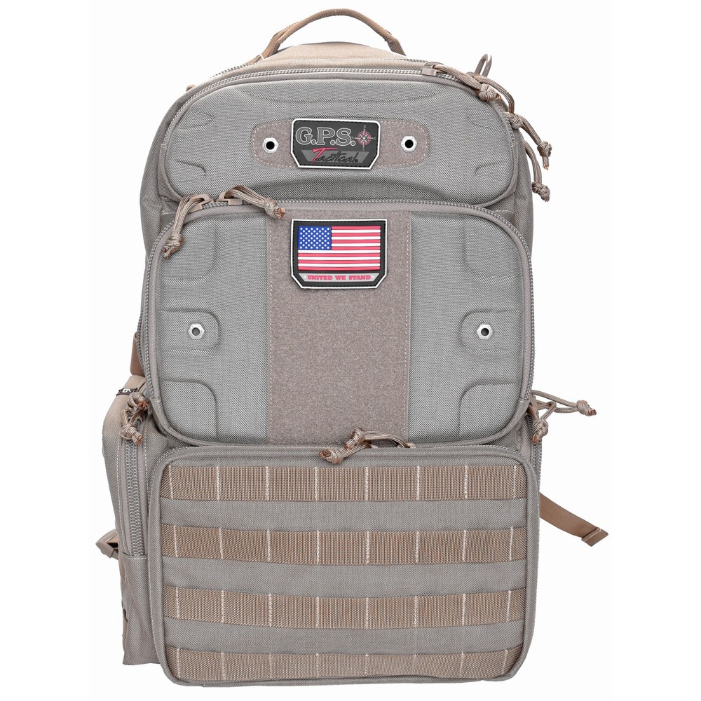 GPS Tactical Range Backpack Tall Tan 1000D Nylon 11-Pocket MOLLE GPS-T1913BPT