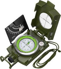 IP65 Compass Hiking Survival – Lensatic Sighting Compass for Camping Navigation,
