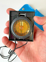 German Marsch Kompass F73 Freiberger Prazisionsmechanik Compass w/ Case & Manual