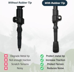 Trekking Pole Tips – Walking Sticks Replacement Tip Protectors – 11mm Hole Di…