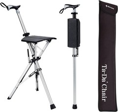 Ta-Da Chair, Portable Trekking Hiking Pole, Folding Walking Stick with Seat, …