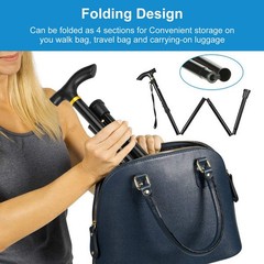Travel Folding Trekking Hiking Pole,Collapsible Cane Adjustable Walking Stick