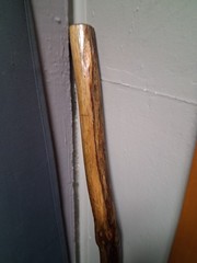 Custom Hardwood Walking Stick Rustic Hiking Staff Natural Wood 53.5 In