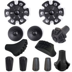 Extra Thick Rubber Tips for Trekking Poles – Snow & Mud Support, 11mm Fit