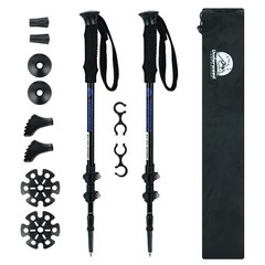Trekking Poles Collapsible Hiking Poles – 2 Pack Adjustable Aluminum Hiking S…