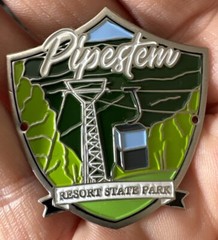 Chairlift Pipestem State Park West Virginia Hiking Staff Stick Medallion NEW WV