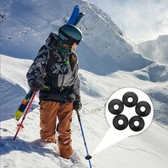 15Pcs Durable Plastic Trekking Pole Replacement Parts Black for Outdoor Climbing