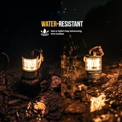 Vintage Aluminum Camping Lantern Light – Dimmable Warm Glow Lamp, Nature