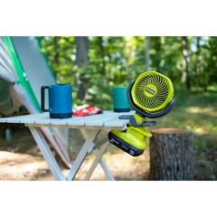Ryobi 18V Compact Camper’s Kit. Light, Speaker, Fan, Battery, Charger (open box)