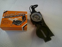 Vintage Brodway Lensatic Compass with original box