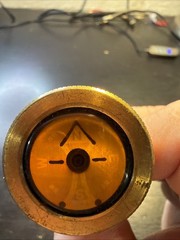 Old Brass Long Stem Pin On Compass Liquid Filled Germany Camping Hunting