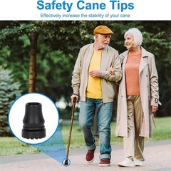 Anti-Slip Walking Stick Crutch Cane Rubber Tip Pad Cover 16-22mm Hiking