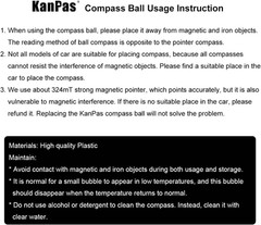 Automotive Compass Ball for Car or Boat