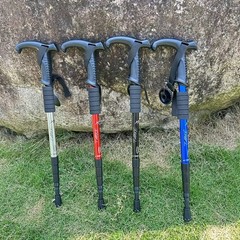 Aluminum Alloy Trekking Pole Anti Shock Adjustable Hiking Walking Stick 1PC