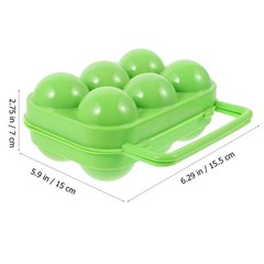 2Pcs Lightweight Portable Plastic Egg Carrier Box for Travel Camping Storage