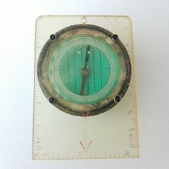 Portable Compass Scale Ruler For Camping 3.25-Inch