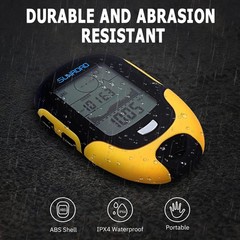 Barometer Altimeter Compass LCD Digital Thermometer Watches-Hygrometer Yellow