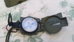 1977 U.S. Cammenga Phosphorescent Military Compass Model 27 With Pouch
