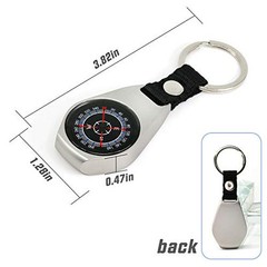 2 Pack Style Key Ring Compass | Keychain Military Magnetic Compass |