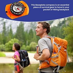 Orienteering Compass – Hiking Backpacking Compass – Advanced Scout Orange